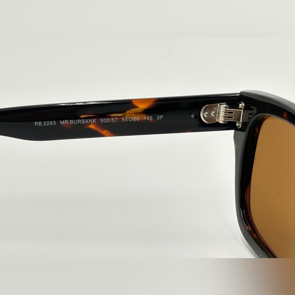 By Ray-Ban Tortoise RB2383 Polarized Sunglasses Brown Lens 2025 Mr Burbank - Picture 5 of 13
